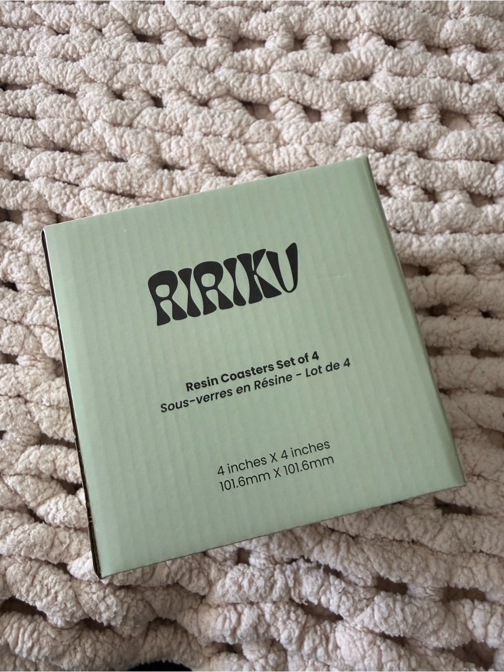 RIRIKU Resin Coasters Set of 4